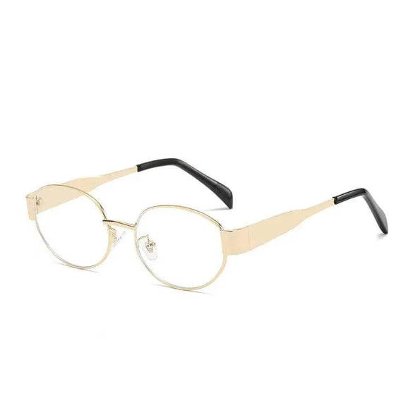 Simple Style Classic Style Solid Color Ac Oval Frame Full Frame Women'S Sunglasses