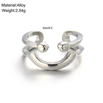 Simple Style Classic Style Solid Color Alloy Plating Gold Plated Women'S Rings