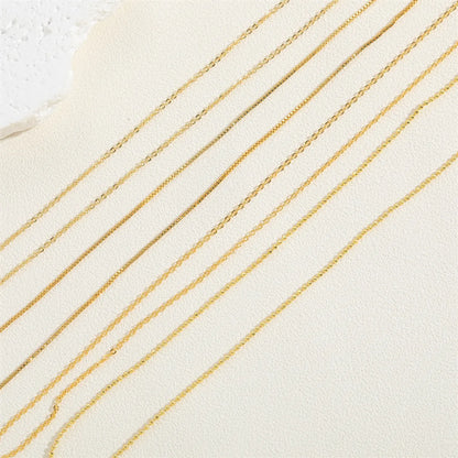 Simple Style Classic Style Solid Color Copper 18k Gold Plated 24k Gold Plated White Gold Plated Necklace In Bulk