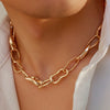Simple Style Classic Style Solid Color Copper Irregular Plating Men'S Necklace