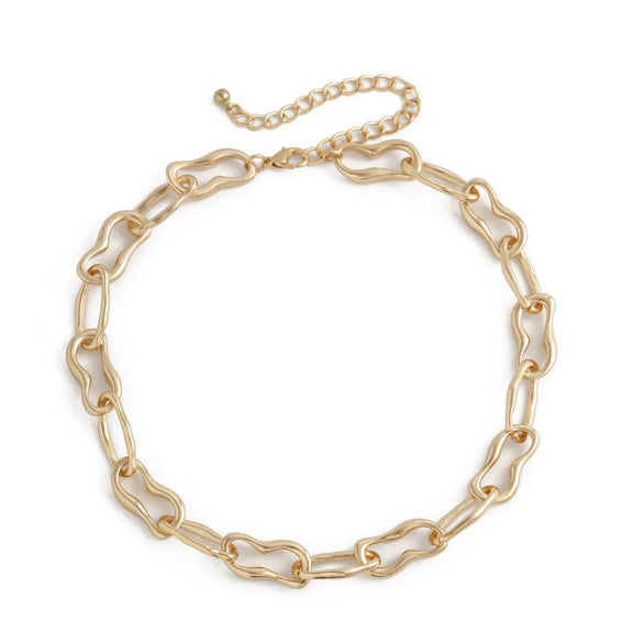 Simple Style Classic Style Solid Color Copper Irregular Plating Men'S Necklace