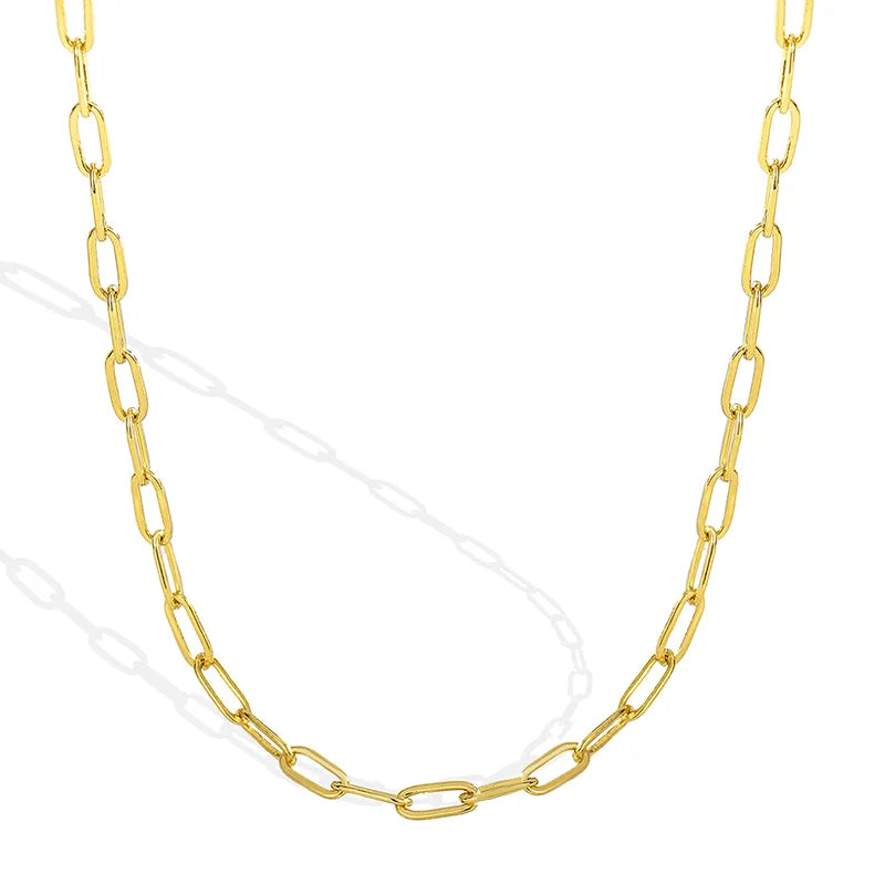 Simple Style Classic Style Solid Color Copper Plating 18k Gold Plated Silver Plated Necklace