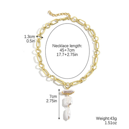 Simple Style Classic Style Solid Color Imitation Pearl Alloy Wholesale Necklace