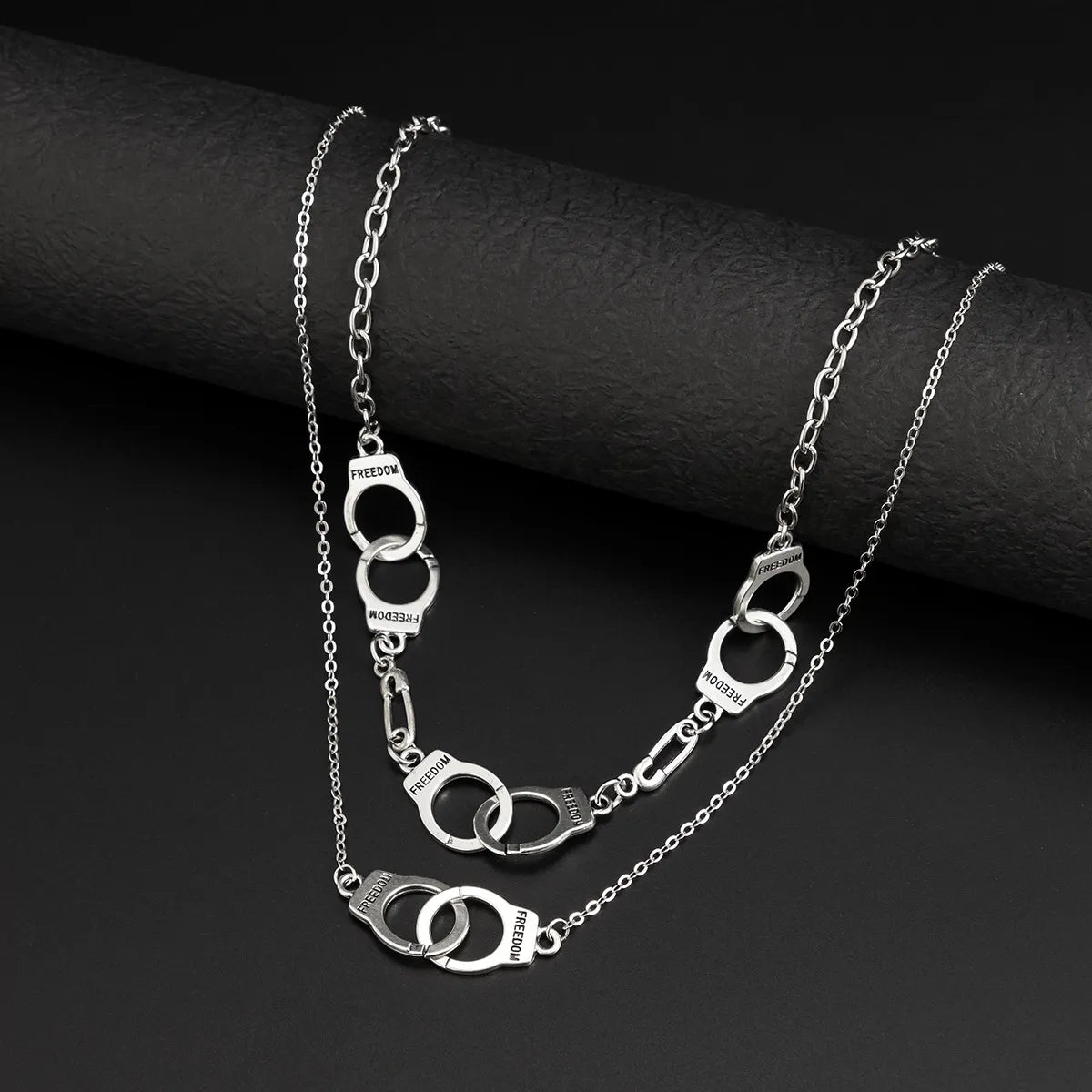 Simple Style Classic Style Solid Color Iron Chain Men'S Layered Necklaces