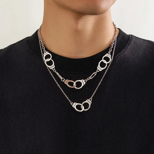 Simple Style Classic Style Solid Color Iron Chain Men'S Layered Necklaces