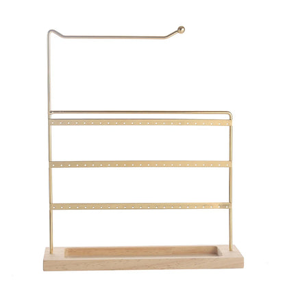 Simple Style Classic Style Solid Color Iron Jewelry Rack