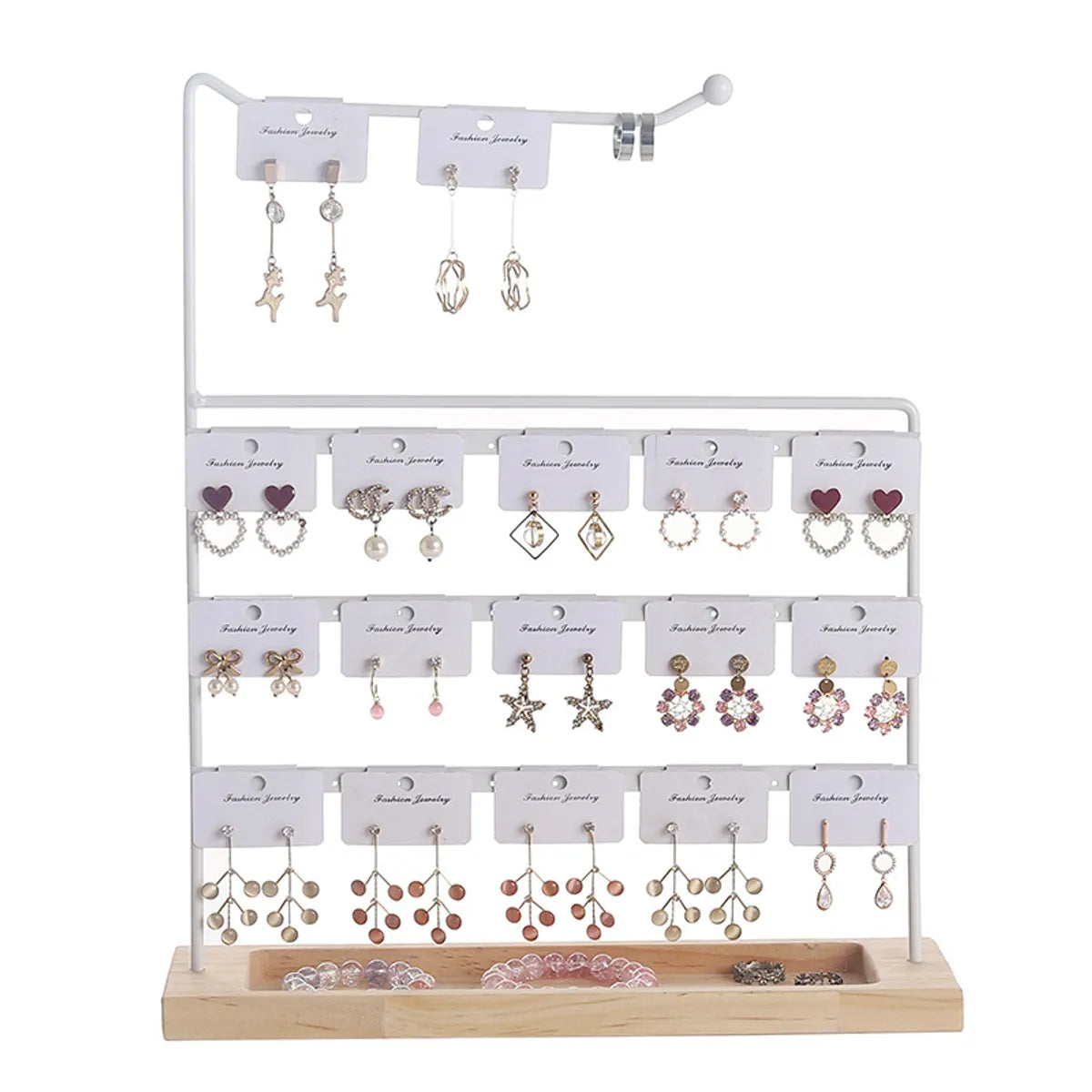 Simple Style Classic Style Solid Color Iron Jewelry Rack