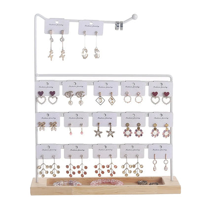 Simple Style Classic Style Solid Color Iron Jewelry Rack