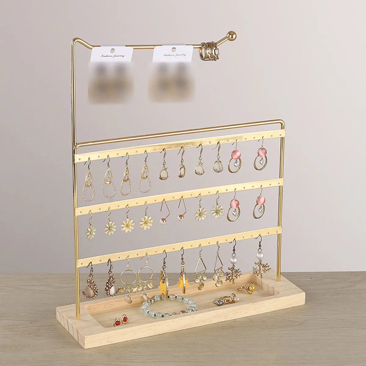 Simple Style Classic Style Solid Color Iron Jewelry Rack