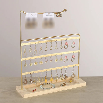 Simple Style Classic Style Solid Color Iron Jewelry Rack