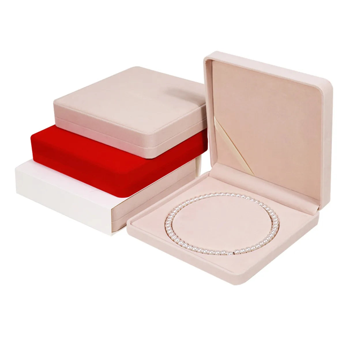 Simple Style Classic Style Solid Color Plastic Jewelry Boxes