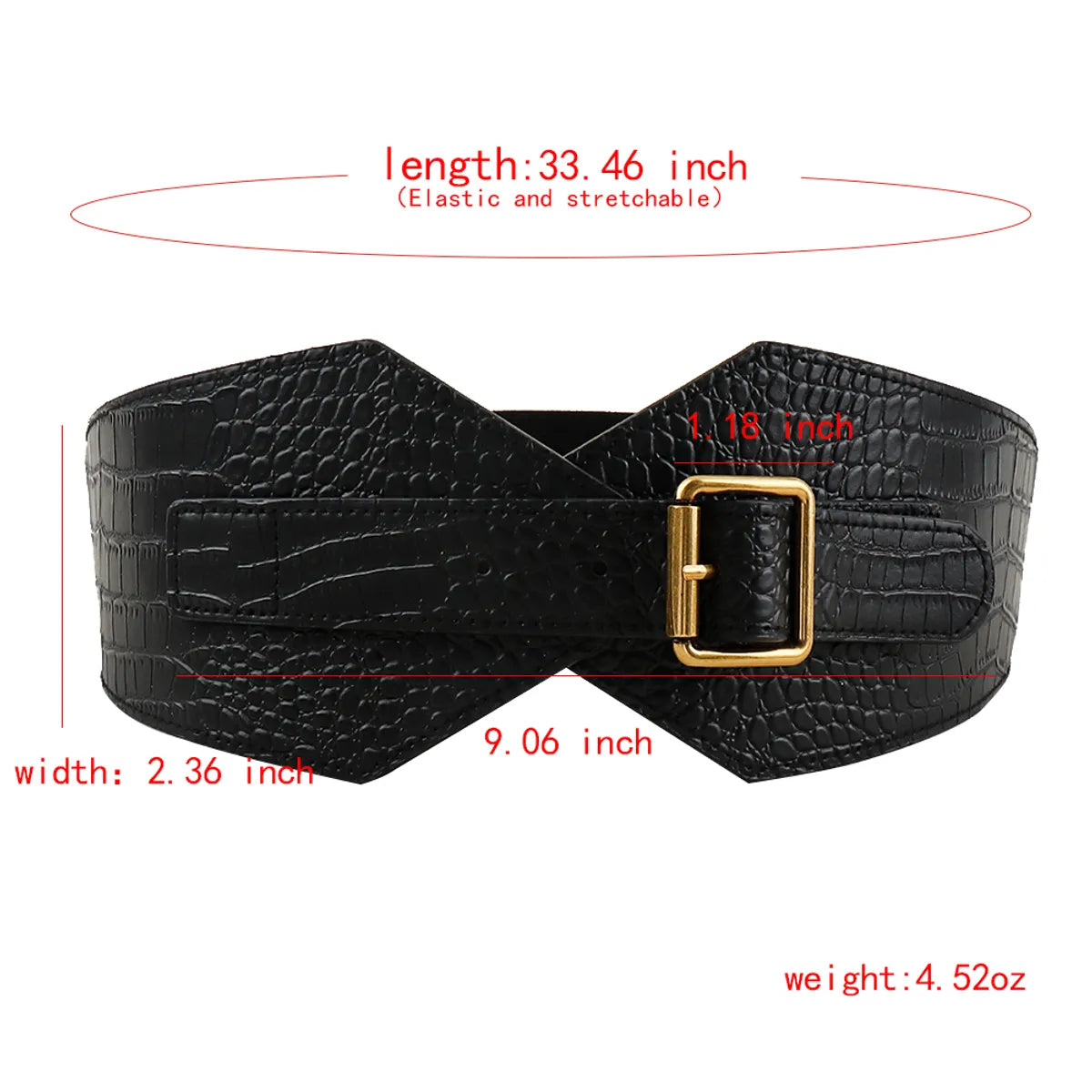 Simple Style Classic Style Solid Color Pu Leather Elastic Band Belt Buckle Women'S Leather Belts