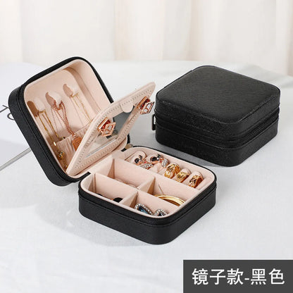 Simple Style Classic Style Solid Color Pu Leather Jewelry Boxes