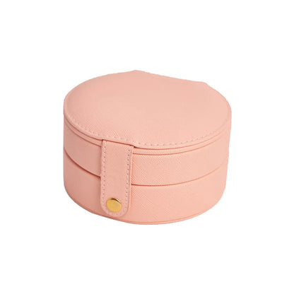 Simple Style Classic Style Solid Color Pu Leather Jewelry Boxes