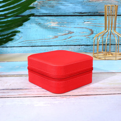 Simple Style Classic Style Solid Color Pu Leather Jewelry Boxes