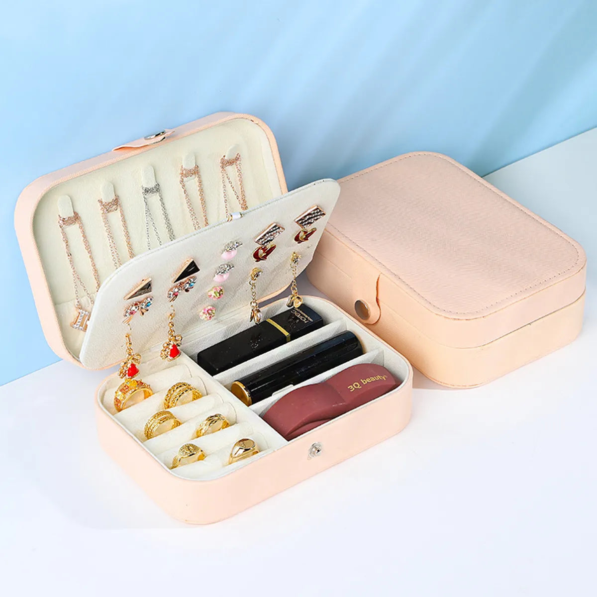 Simple Style Classic Style Solid Color Pvc Jewelry Boxes