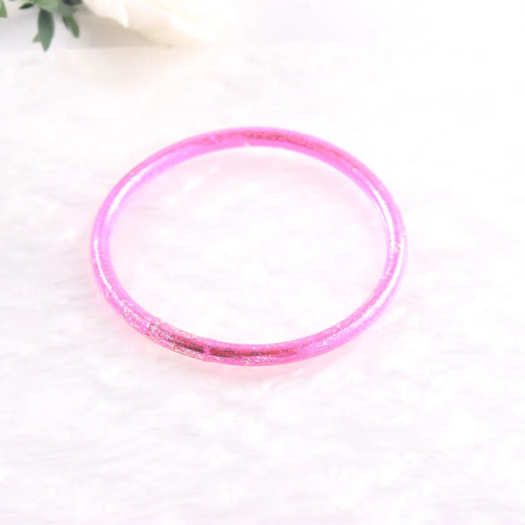 Simple Style Classic Style Solid Color Silica Gel Wholesale Bangle