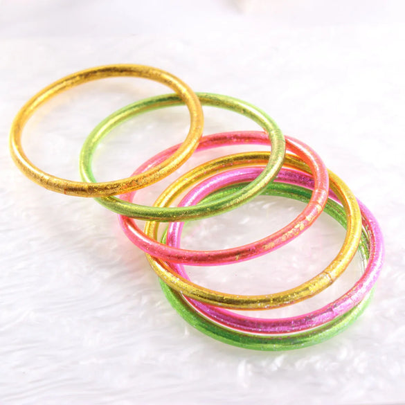 Simple Style Classic Style Solid Color Silica Gel Wholesale Bangle