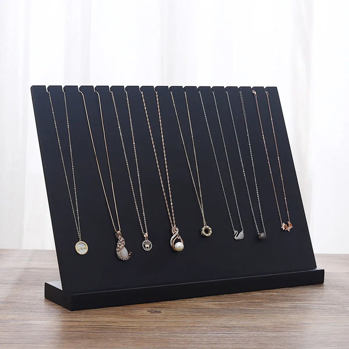 Simple Style Classic Style Solid Color Solid Wood Jewelry Rack