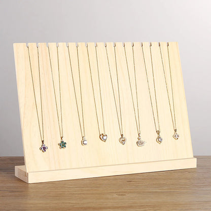 Simple Style Classic Style Solid Color Solid Wood Jewelry Rack