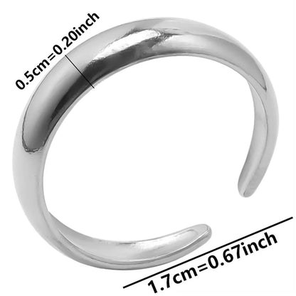 Wholesale Jewelry Simple Style Classic Style Solid Color 304 Stainless Steel 18K Gold Plated Asymmetrical Polishing Rings