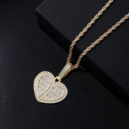 Simple Style Classic Style Solid Color Stainless Steel Copper Plating Inlay Zircon White Gold Plated Gold Plated Men'S Pendant Necklace