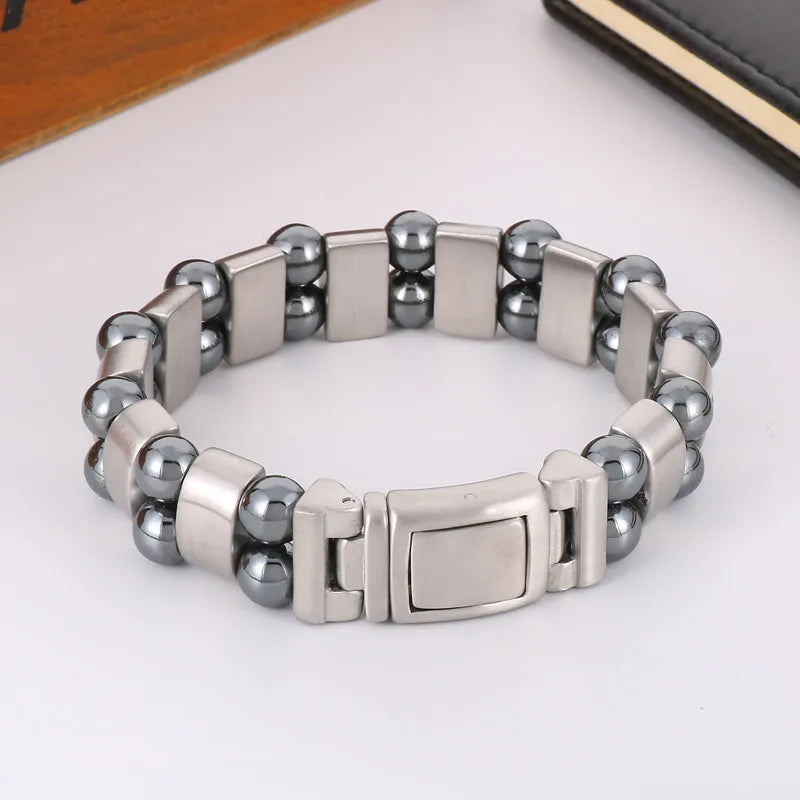 Simple Style Classic Style Solid Color Stainless Steel Men'S Bracelets