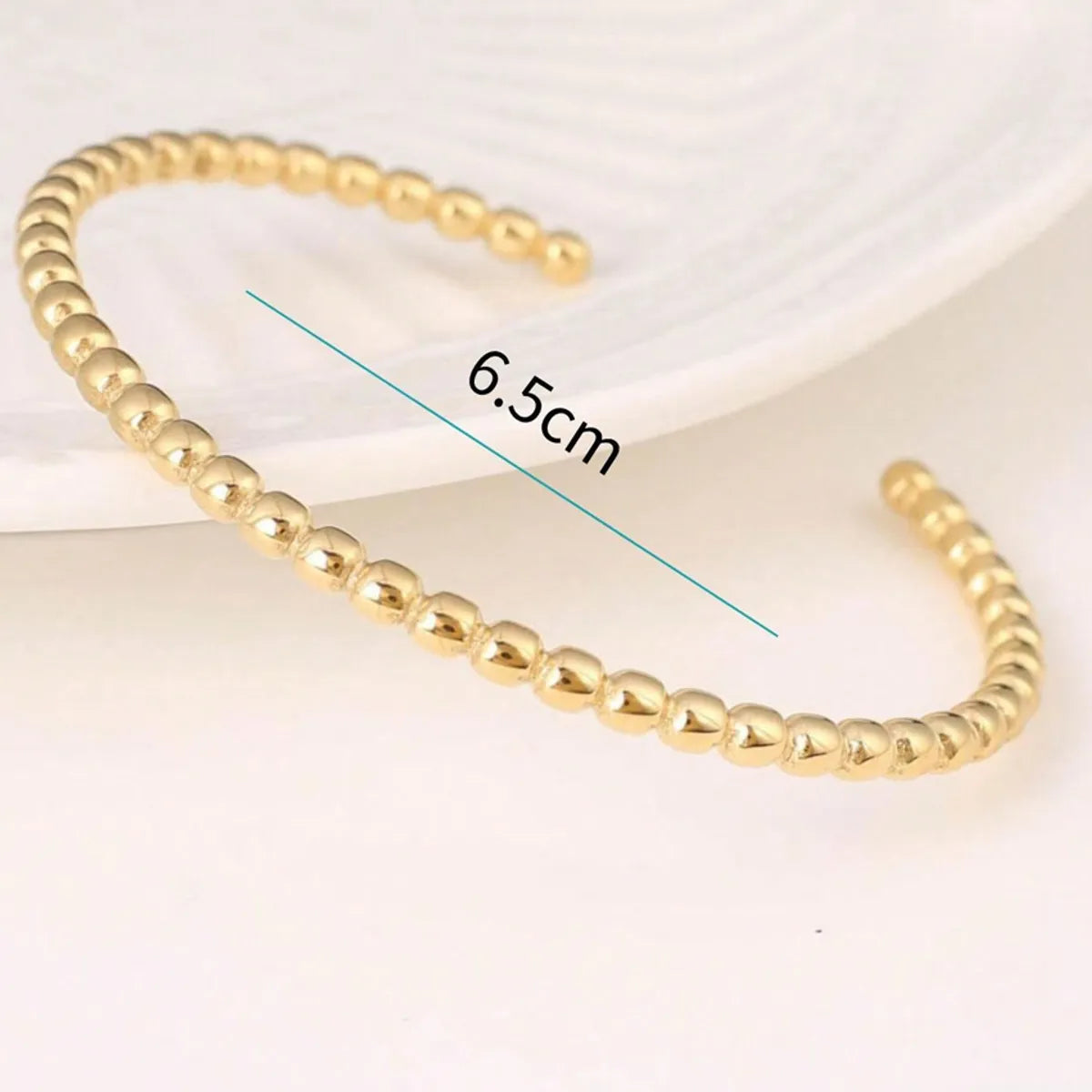 Simple Style Classic Style Solid Color Stainless Steel Plating 18k Gold Plated Bangle