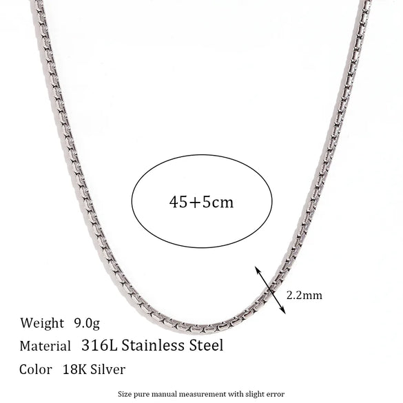Wholesale Jewelry Simple Style Classic Style Solid Color 304 Stainless Steel 18K Gold Plated Plating Bracelets Anklet Necklace