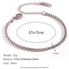 Wholesale Jewelry Simple Style Classic Style Solid Color 304 Stainless Steel 18K Gold Plated Plating Bracelets Anklet Necklace