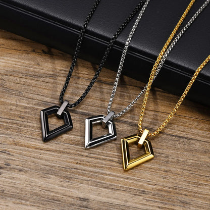 304 Stainless Steel Simple Style Classic Style Three-Dimensional Solid Color Pendant Necklace