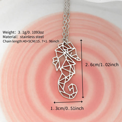 Simple Style Classic Style Solid Color Stainless Steel 18K Gold Plated Women'S Pendant Necklace