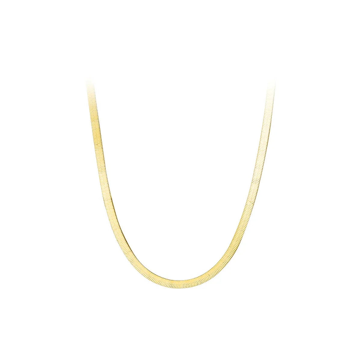 Simple Style Classic Style Solid Color Sterling Silver Necklace