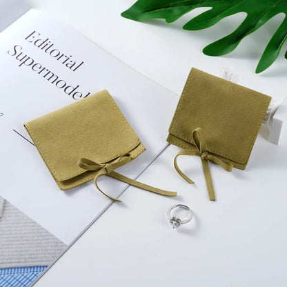 Simple Style Classic Style Solid Color Superfine Fiber Jewelry Packaging Bags