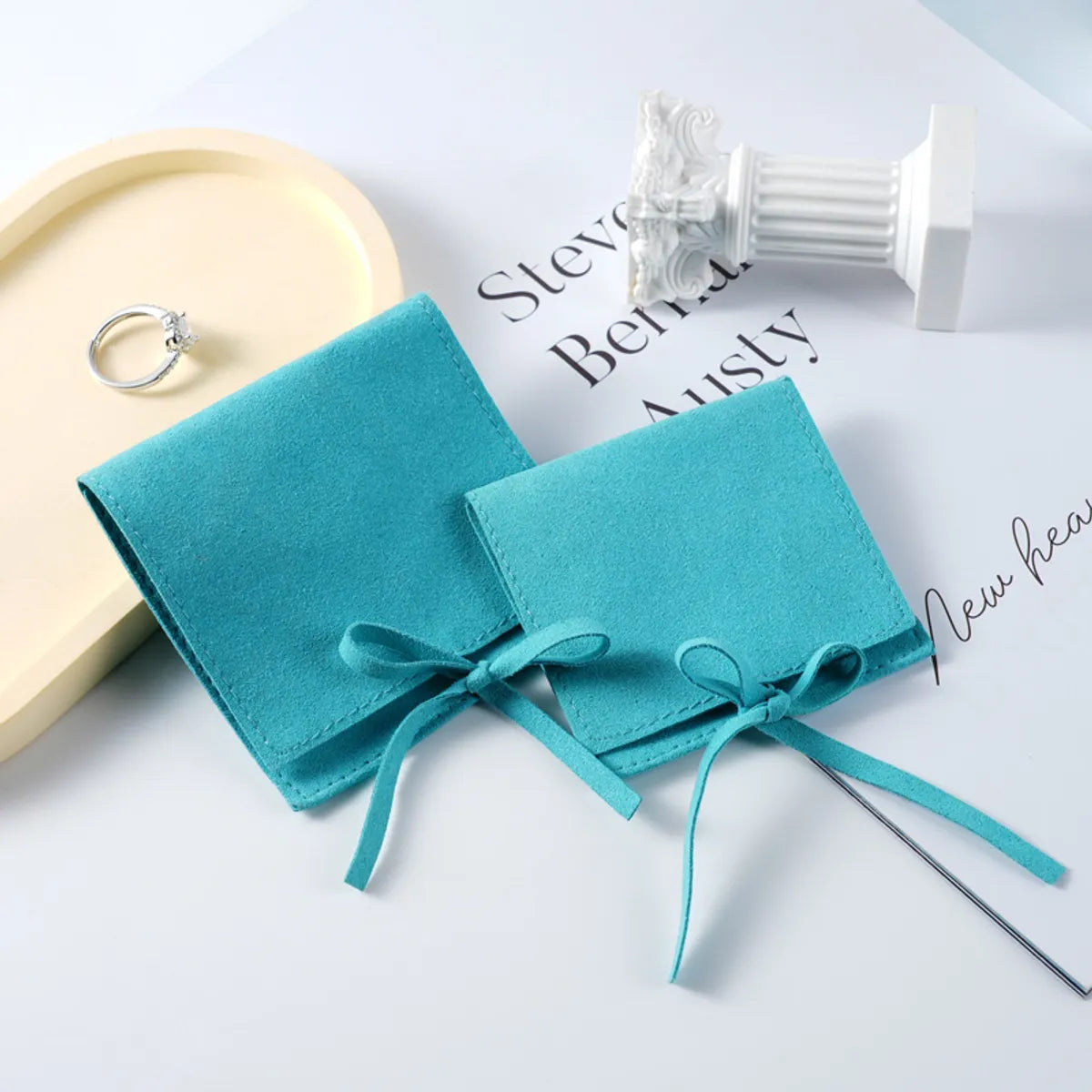 Simple Style Classic Style Solid Color Superfine Fiber Jewelry Packaging Bags