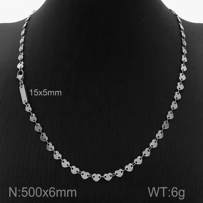 Wholesale Jewelry Simple Style Classic Style Solid Color Titanium Steel 18K Gold Plated Plating Chain Bracelets Necklace