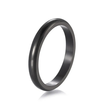 Wholesale Jewelry Simple Style Classic Style Solid Color Titanium Steel 18K Gold Plated Plating Rings