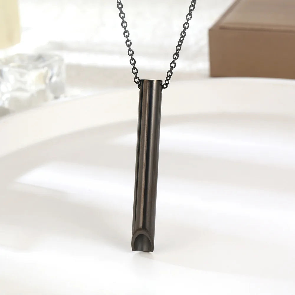 Simple Style Classic Style Solid Color 304 Stainless Steel Plating 18K Gold Plated Unisex Pendant Necklace