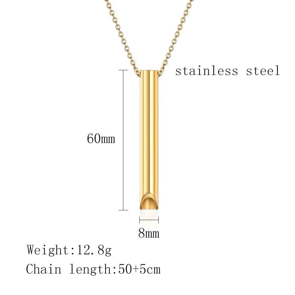 Simple Style Classic Style Solid Color 304 Stainless Steel Plating 18K Gold Plated Unisex Pendant Necklace