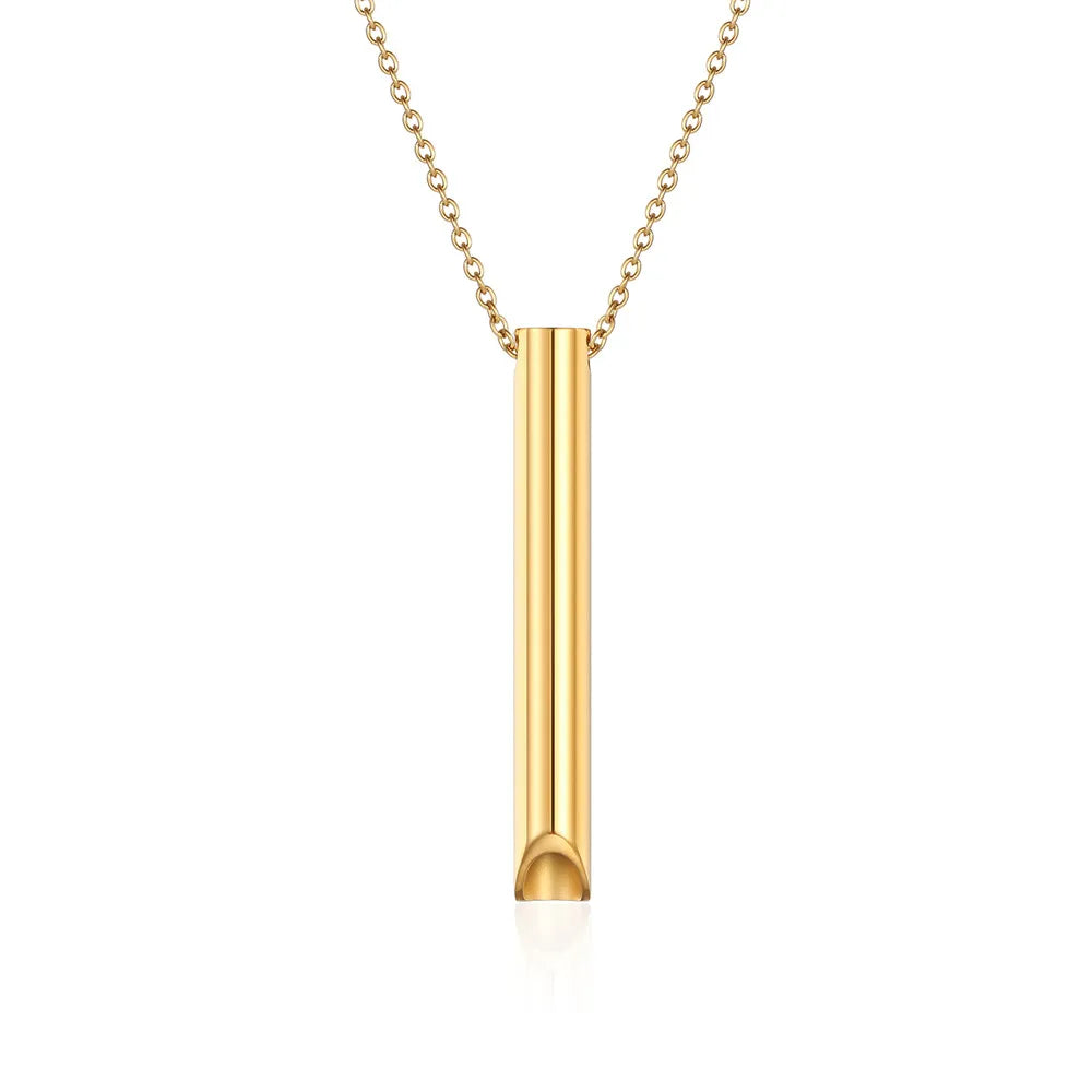 Simple Style Classic Style Solid Color 304 Stainless Steel Plating 18K Gold Plated Unisex Pendant Necklace