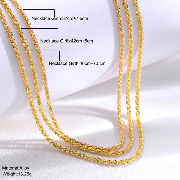 Simple Style Classic Style Solid Color Zinc Alloy Wholesale Layered Necklaces