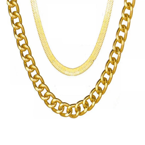 Simple Style Classic Style Solid Color Zinc Alloy Wholesale Layered Necklaces