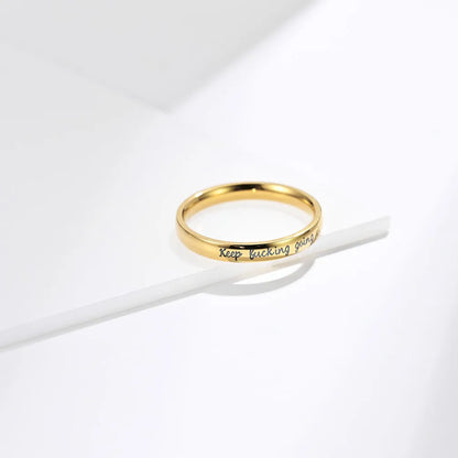 Simple Style Classic Style Spot 304 Stainless Steel Plating 18K Gold Plated Unisex Rings