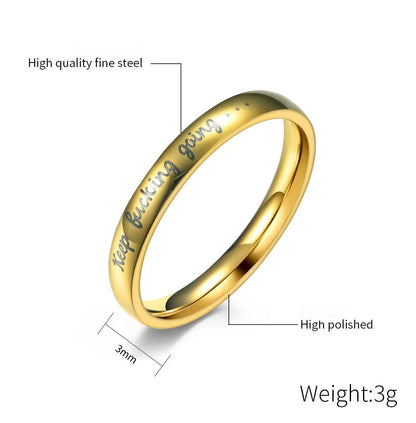 Simple Style Classic Style Spot 304 Stainless Steel Plating 18K Gold Plated Unisex Rings