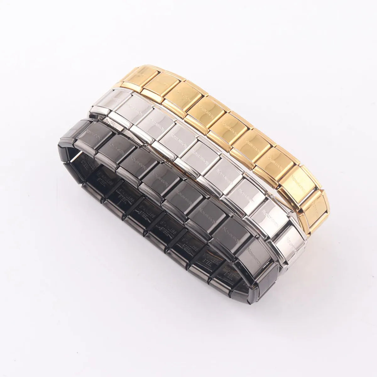 Simple Style Classic Style Square Solid Color Stainless Steel Plating Men'S Bangle