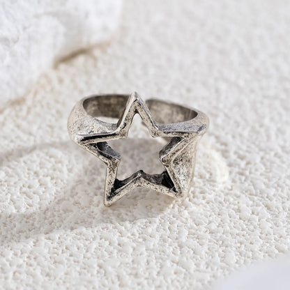 Simple Style Classic Style Star Alloy Hollow Out Women's Rings