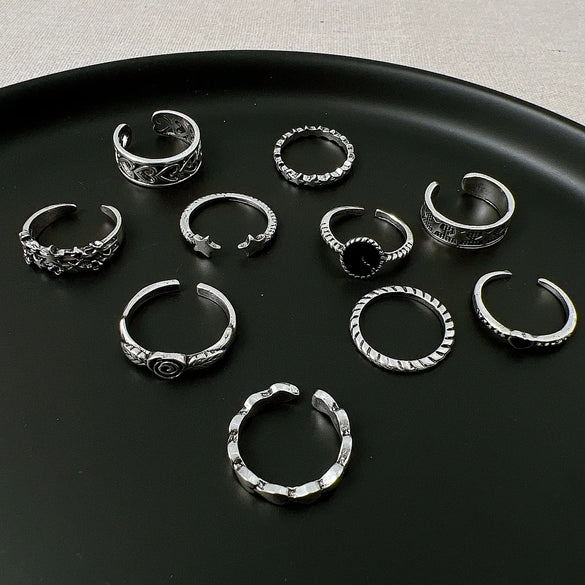 Simple Style Classic Style Star Heart Shape Alloy Plating Gold Plated Women'S Rings