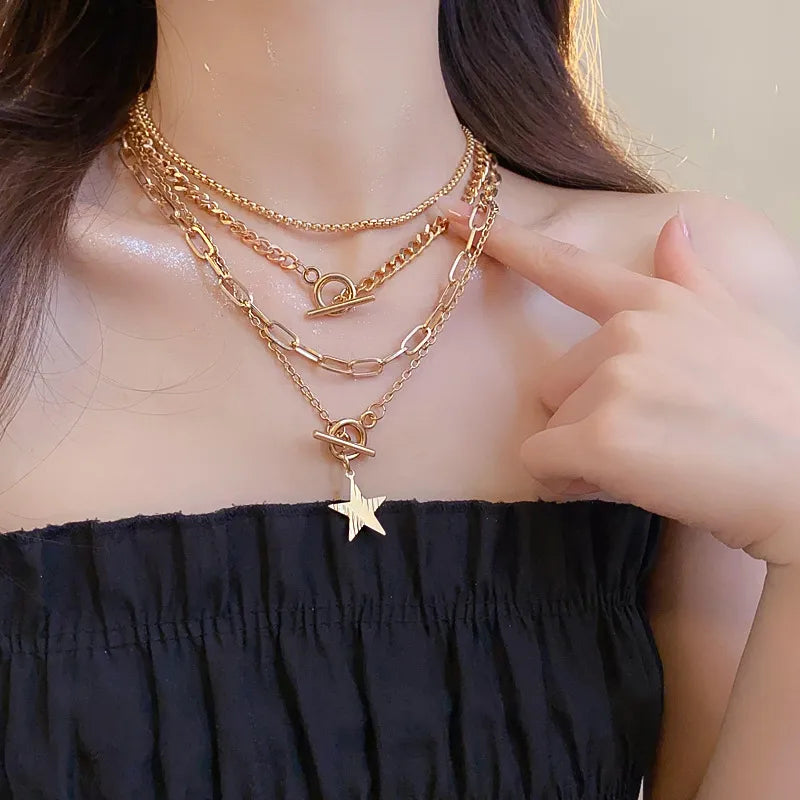 Simple Style Classic Style Star Iron Wholesale Pendant Necklace