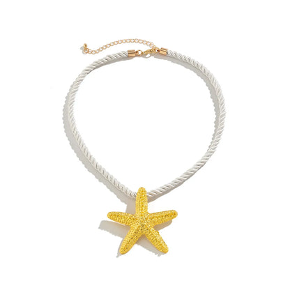 Simple Style Classic Style Starfish Alloy Plating Women'S Earrings Necklace