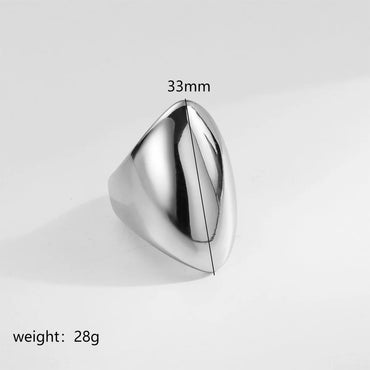 Simple Style Classic Style Streetwear Solid Color Stainless Steel Plating 18k Gold Plated Rings